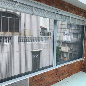 Cửa Lưới Dạng Xếp Chống Muỗi, Côn Trùng [Màu Trắng Sứ]