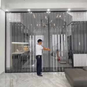 Vách Ngăn Trong Suốt Dạng Xếp ( Di Động)